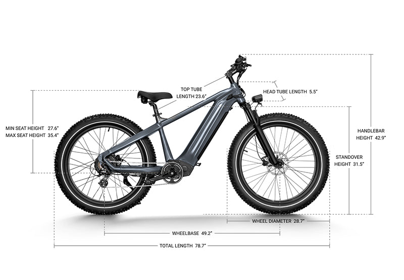 HIMIWAY ZEBRA 750 watt 48v 20ah Long Range Fat Tire ebike Power