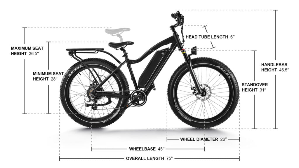 Himiway Cruiser 750 watt 48v 17.5ah Long Range Fat Tire ebike